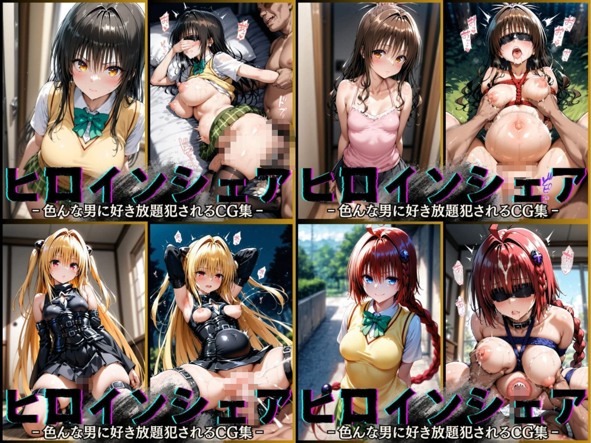 ヒロインシェア‐色んな男に好き放題〇されるCG集‐ToL〇VEる総集編【全1000枚】