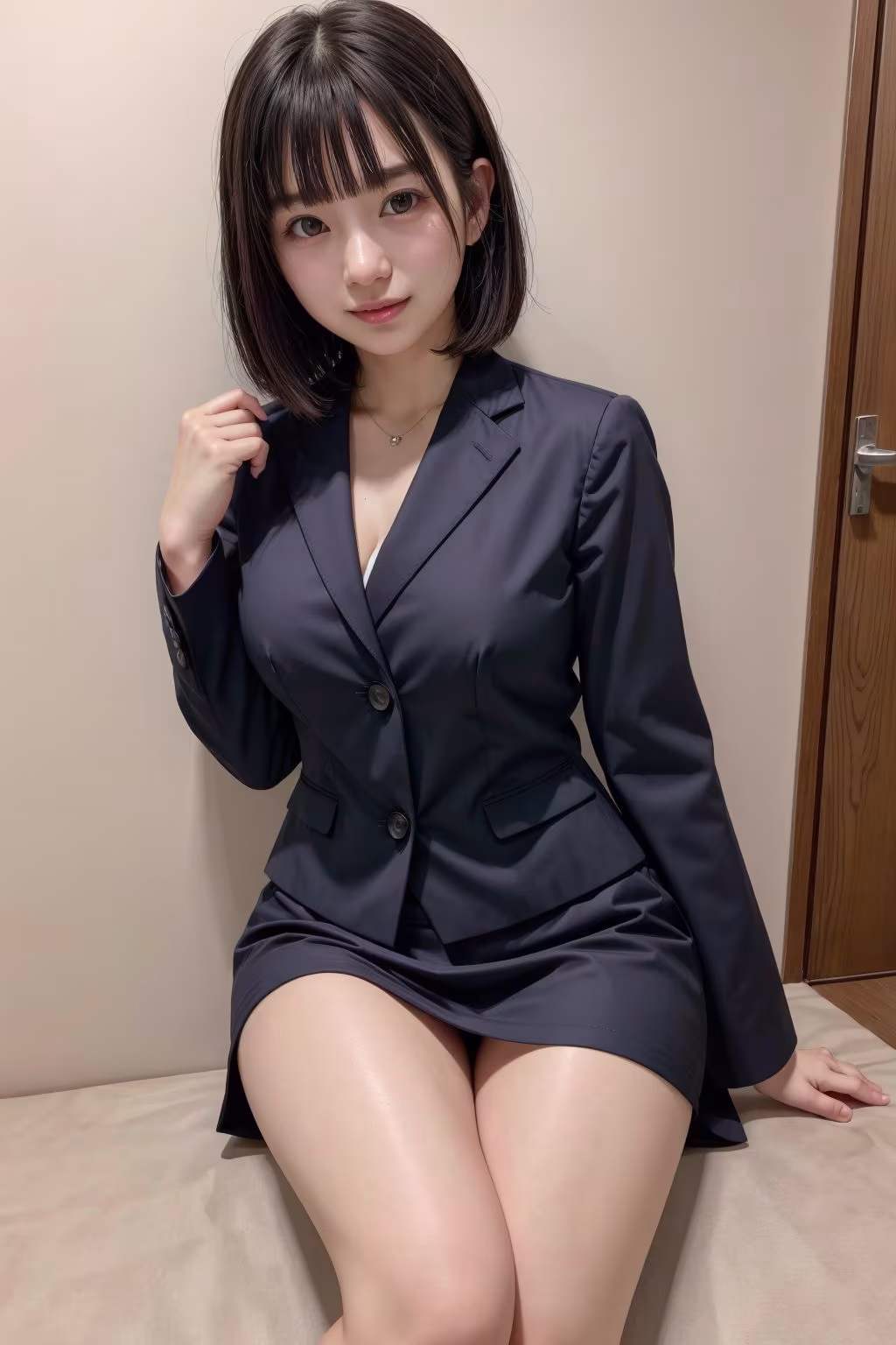 リクルートスーツを着た新入社員3