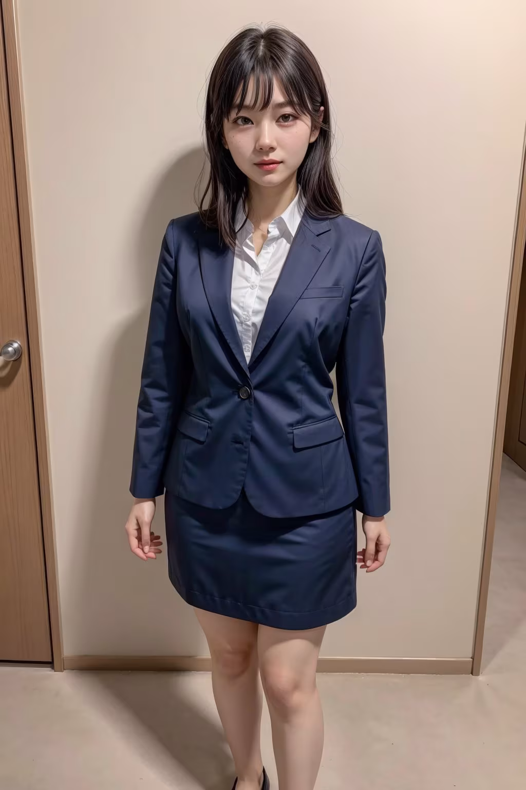 リクルートスーツを着た新入社員3