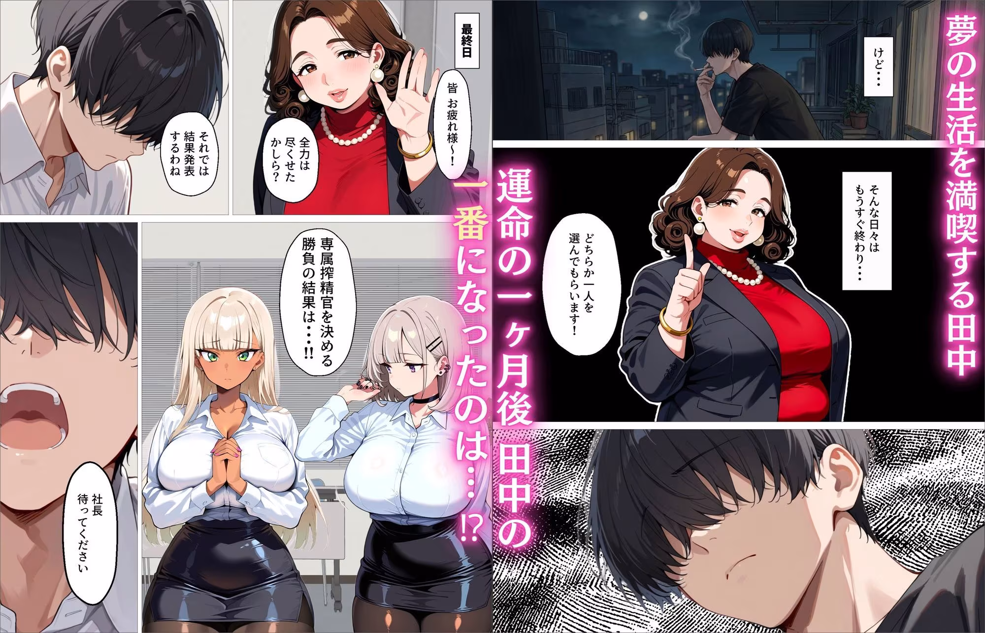 新卒の黒ギャルとダウナーギャルが「2人で」搾精してくれる話