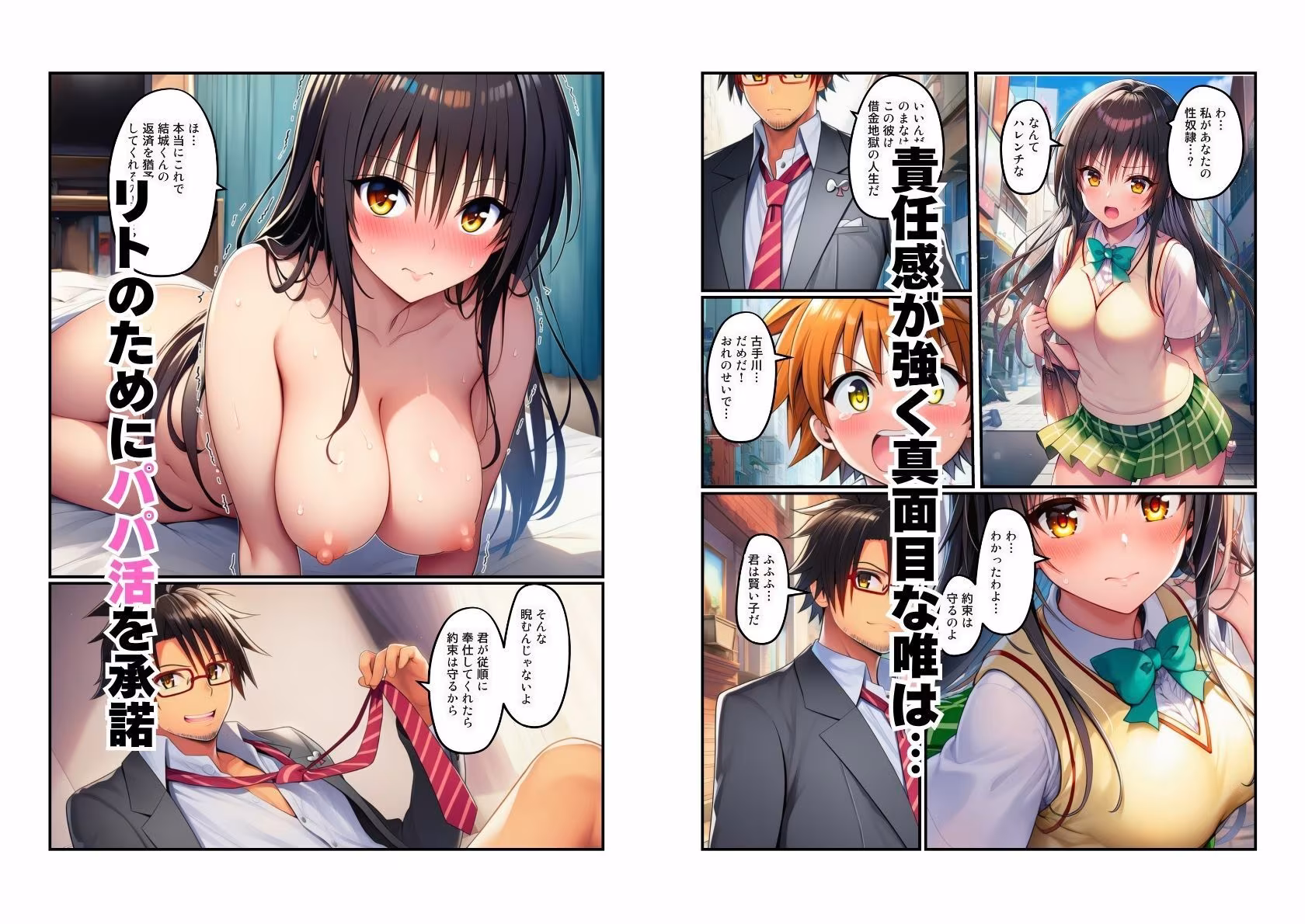 【NTR】とらぶる美女が（唯・春菜・モモ）パパ活でリトの借金返済