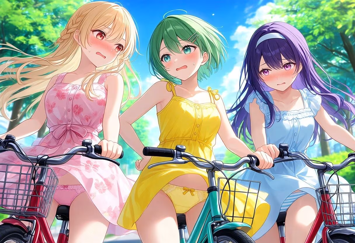 いろんなシチュエーションでパンチラ