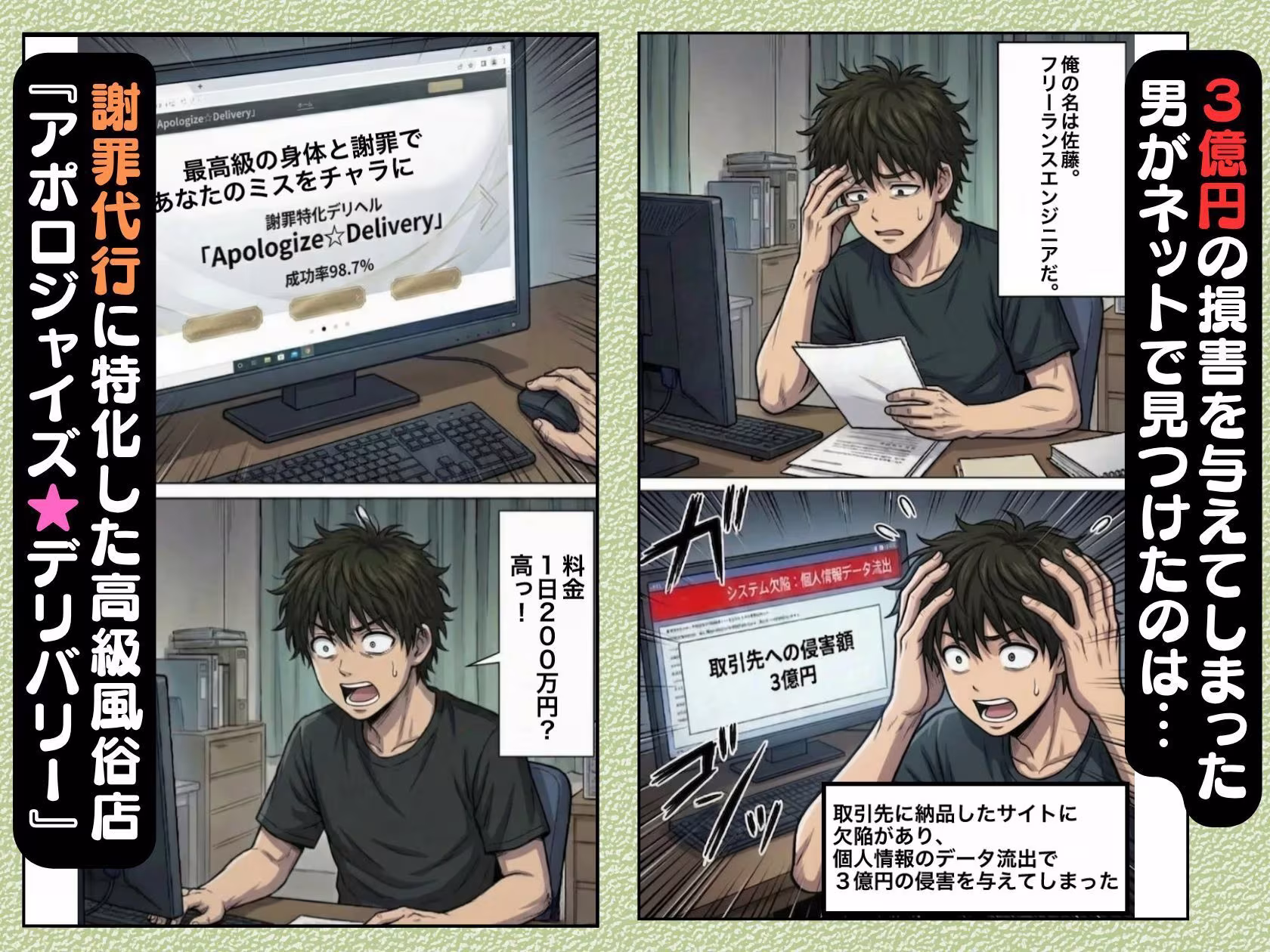 謝罪代行風俗店〜あなたのミスを体で謝罪代行します〜【漫画93P】