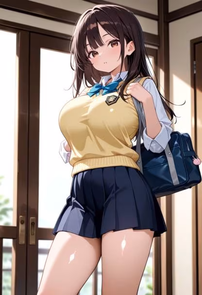 清楚巨乳女子校生を種づけ調教で完堕ち