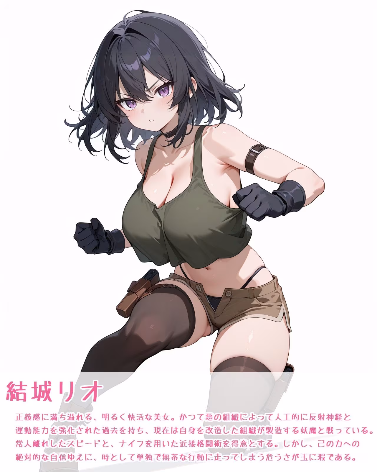 巨乳少女は触手に勝てない［AIイラスト集Vol.03］（セリフ付き）