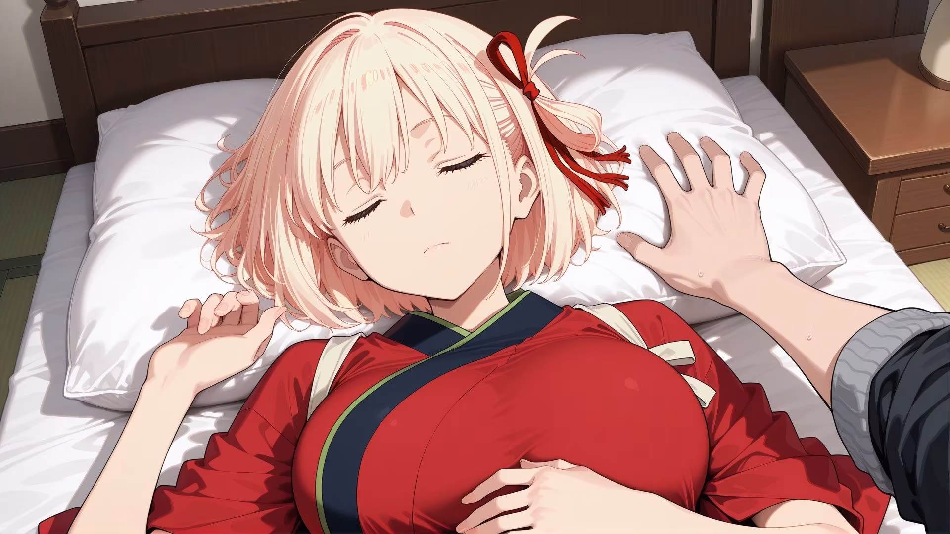 寝ている○○にぶっかけ ちさと編