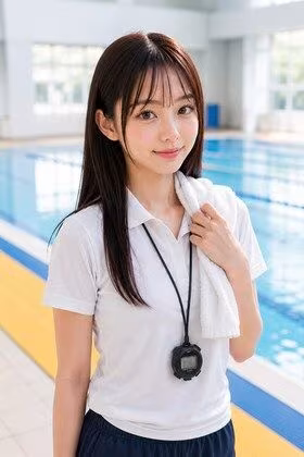 AIモデルまなみ vol.2 朝のプールサイドで会いましょう
