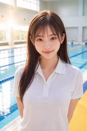 AIモデルまなみ vol.2 朝のプールサイドで会いましょう