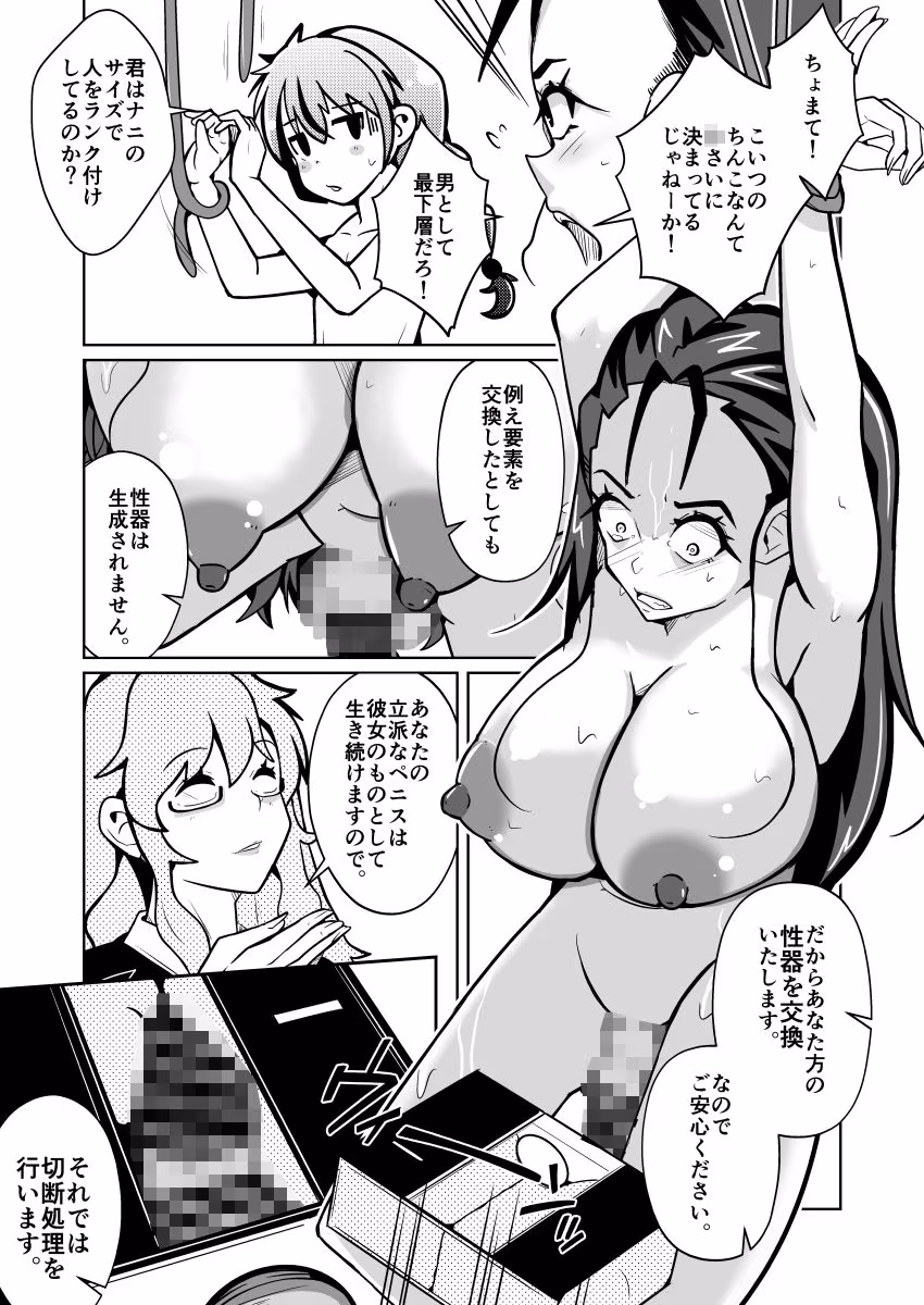 国家による性別交換  俺の適正職は性処理メイド、彼女は…