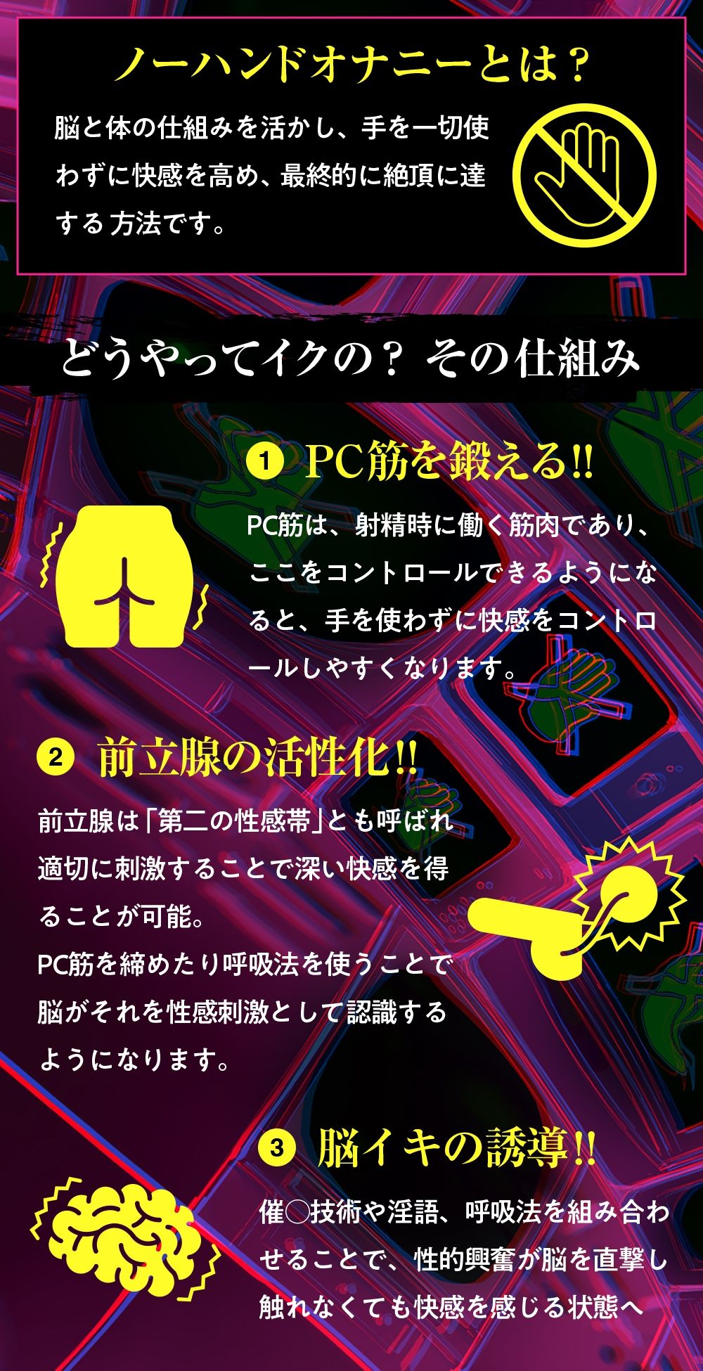 【ノーハンドオナニー極限編＋】エアシコ！〜触れずにイく…禁断の脳イキ体験〜【？？危険取り扱い注意？？】