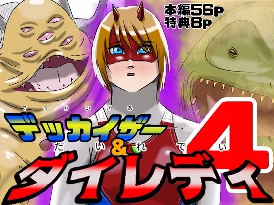 巨大ヒロインピンチ  デッカイザー＆ダイレディ4