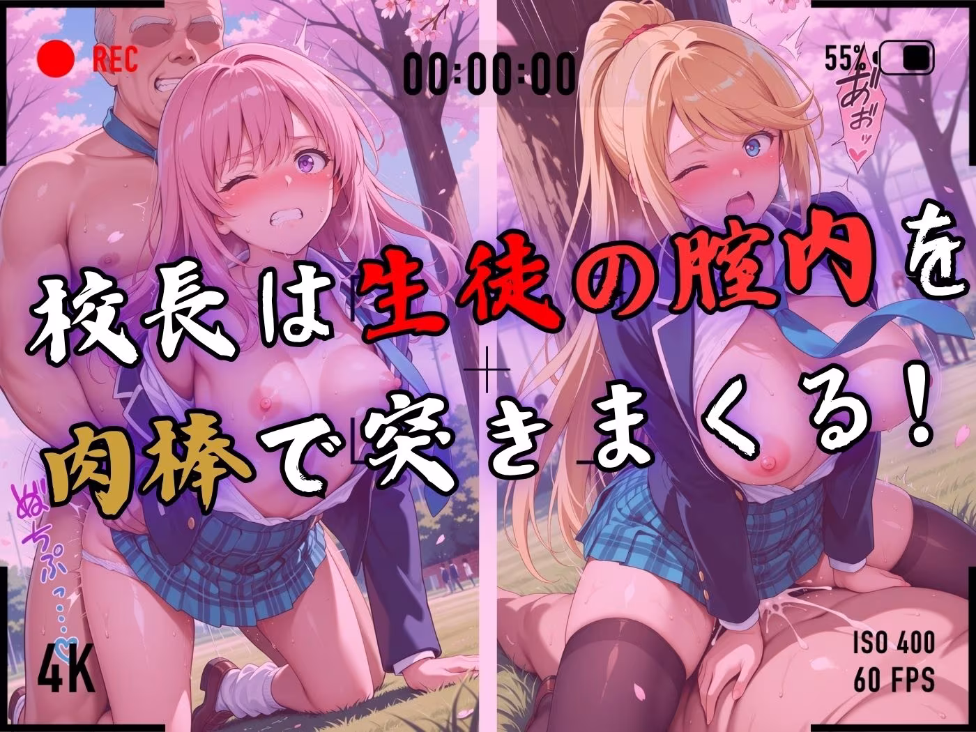 【4Kイラスト】1万3000人の生徒を抱いた校長による女子生徒への性指導（入学式編）