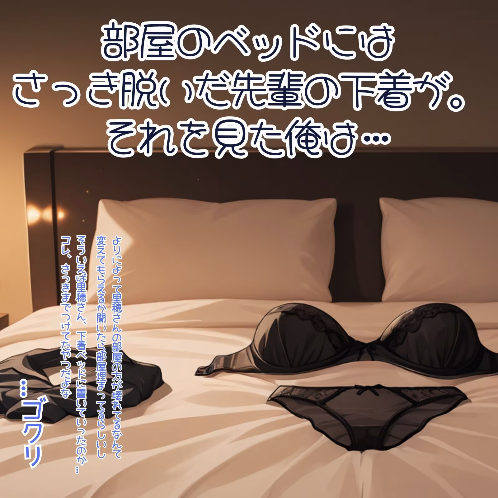 元・童貞の俺は爆乳先輩の下着でコッソリ抜いてしまう。