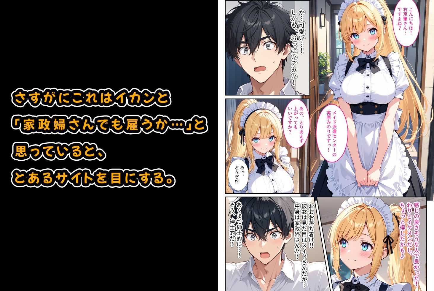 家事代行の爆乳メイドが濃厚なご奉仕エッチをしてくれた話