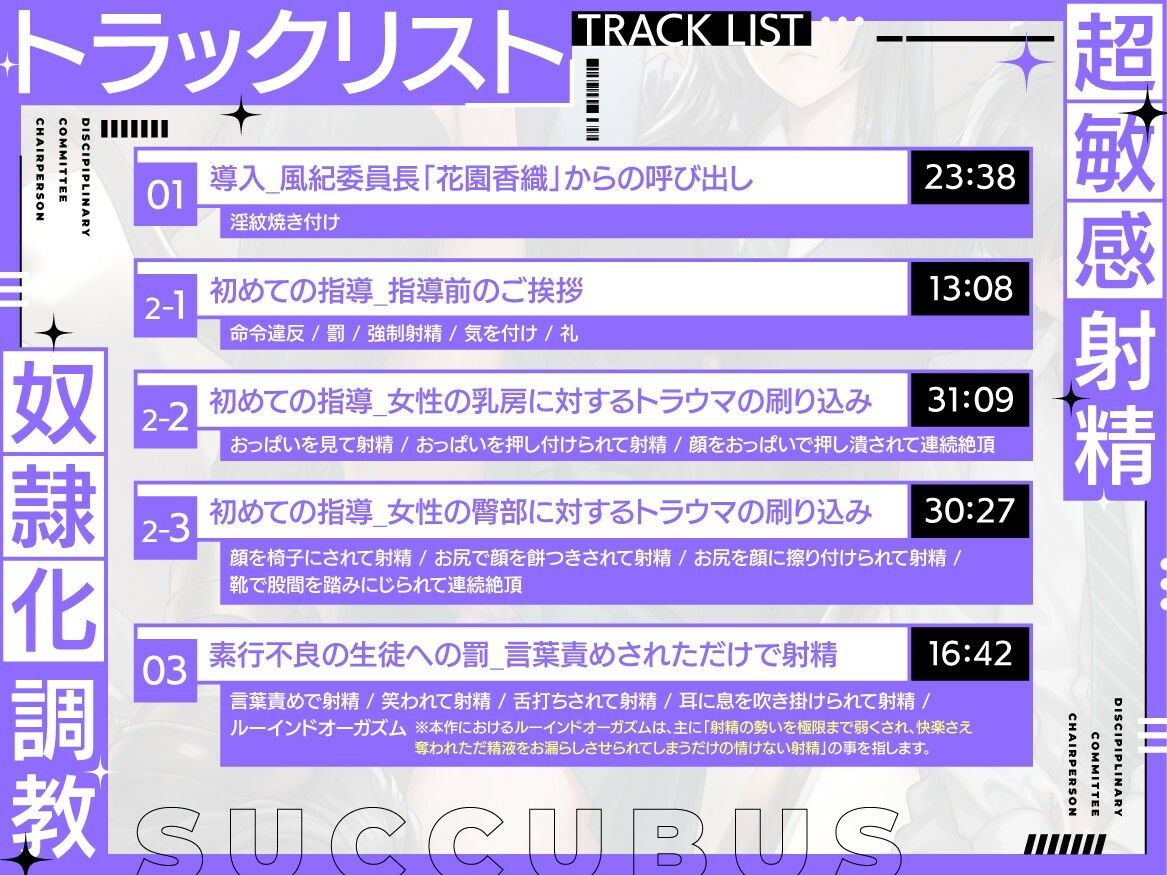 【淫紋×連続絶頂×マゾ調教】サキュバス風紀委員長による超敏感射精奴●化調教〜全男子生徒のマゾ化及び貞操完全管理計画〜