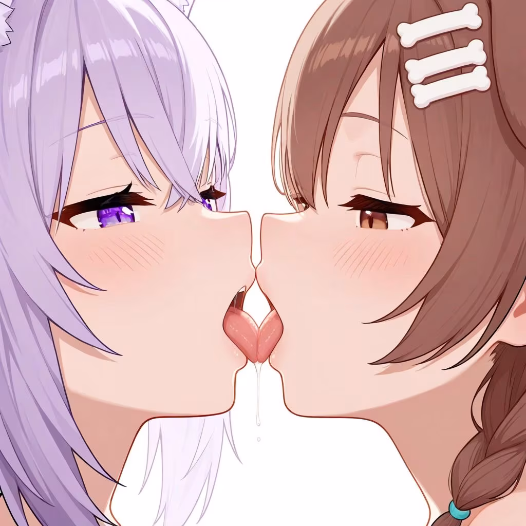 猫◯おかゆと戌◯ころね  おかころ百合えっち【346枚】