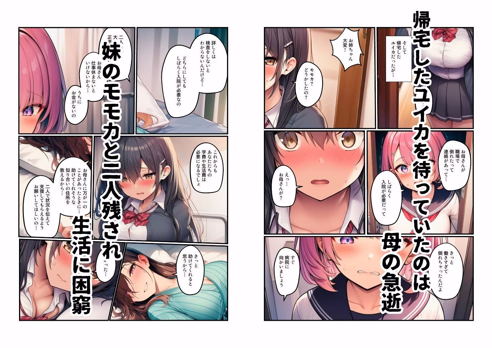 【生活困窮JKが姉妹丼】パパ活相手は彼のパパ