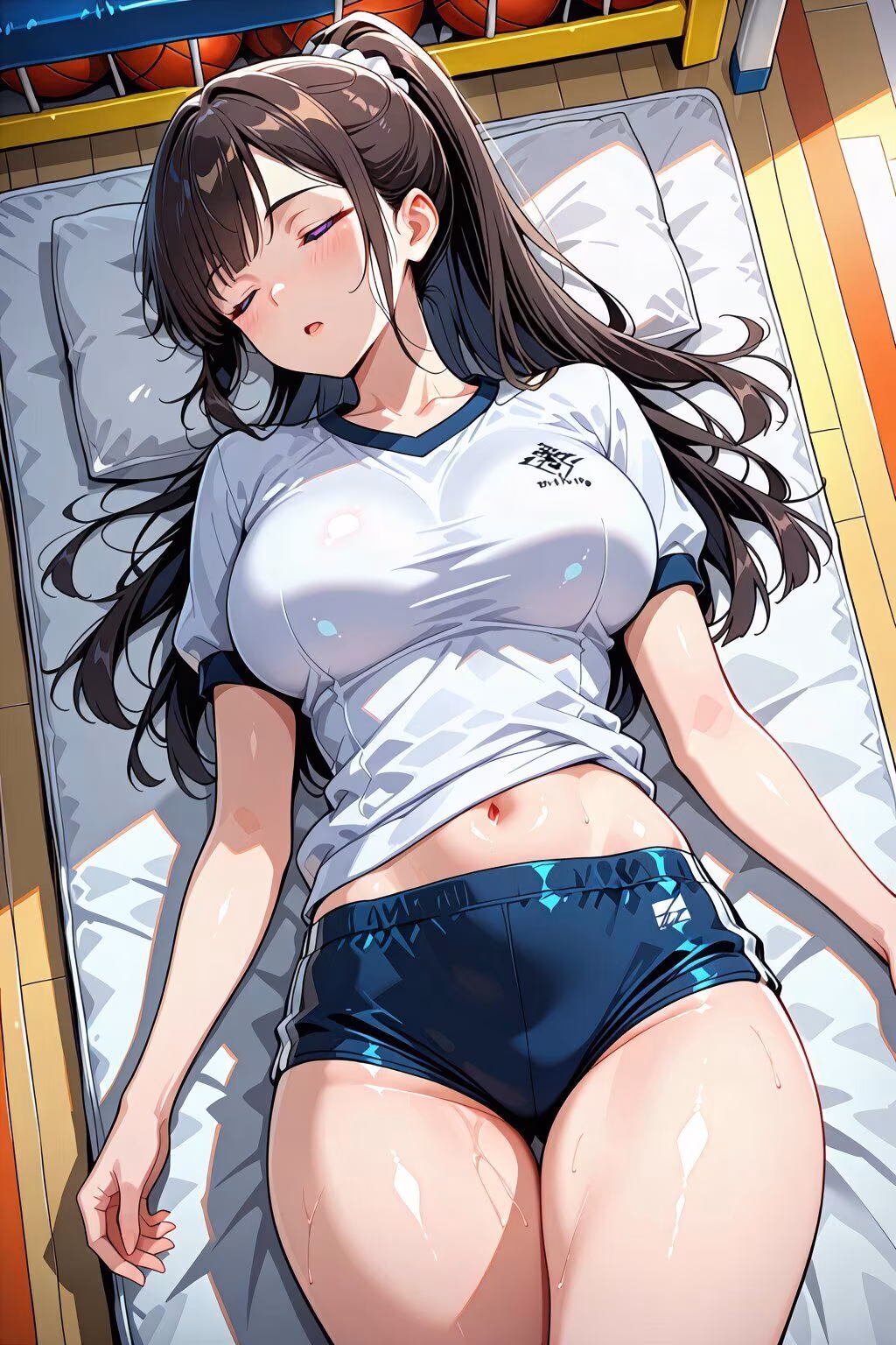 性処理委員 体育倉庫で濃厚汗だくセックス