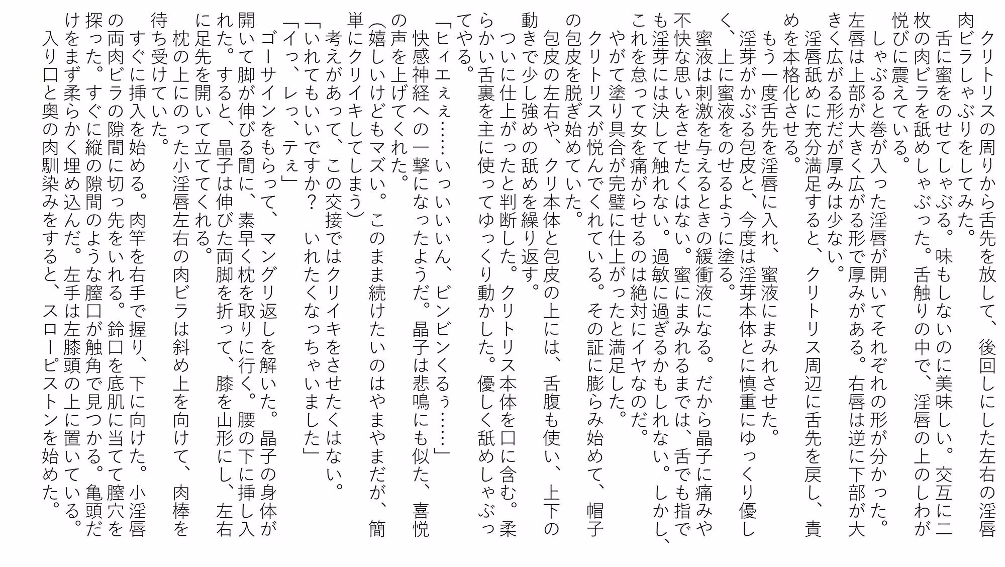 蜜愛液に濡れる四人の巨乳美女 二章 晶子と満子
