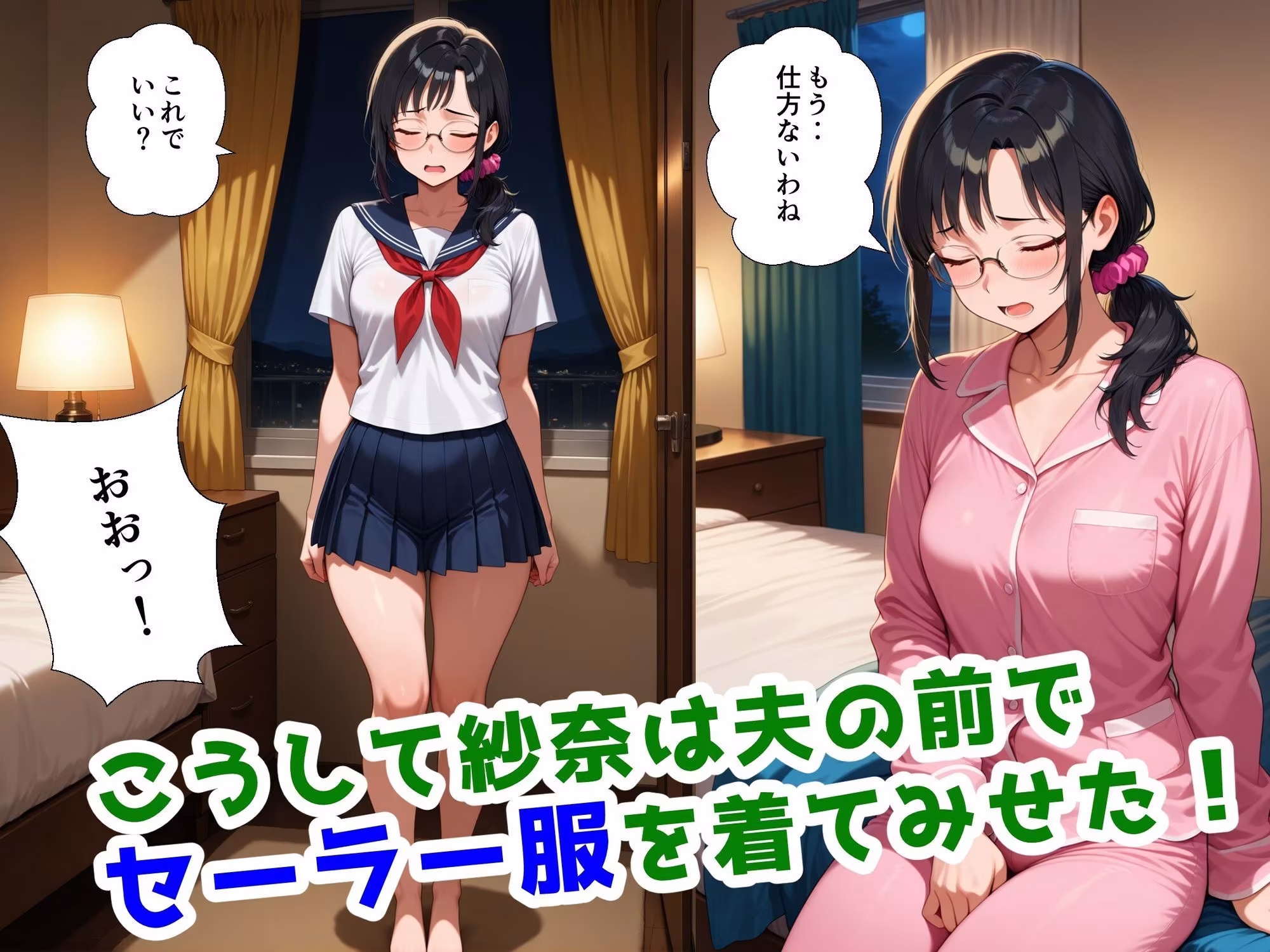 妻にセーラー服を着せて縛ってみた