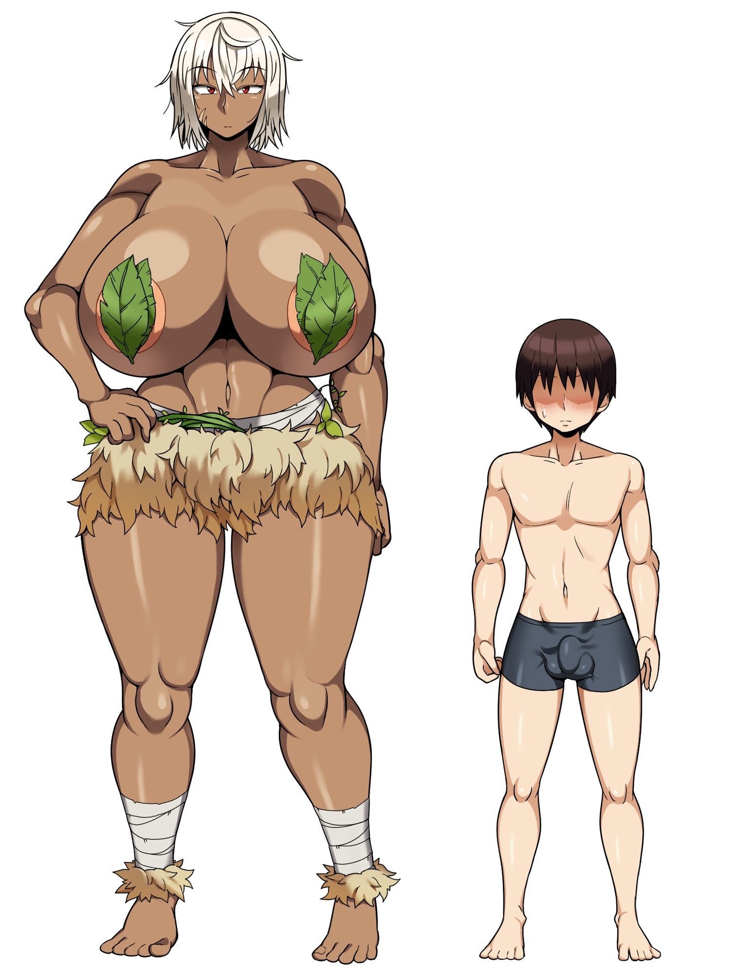 無人島でデカ尻ムチムチアマゾネスさんと汗だくSEX