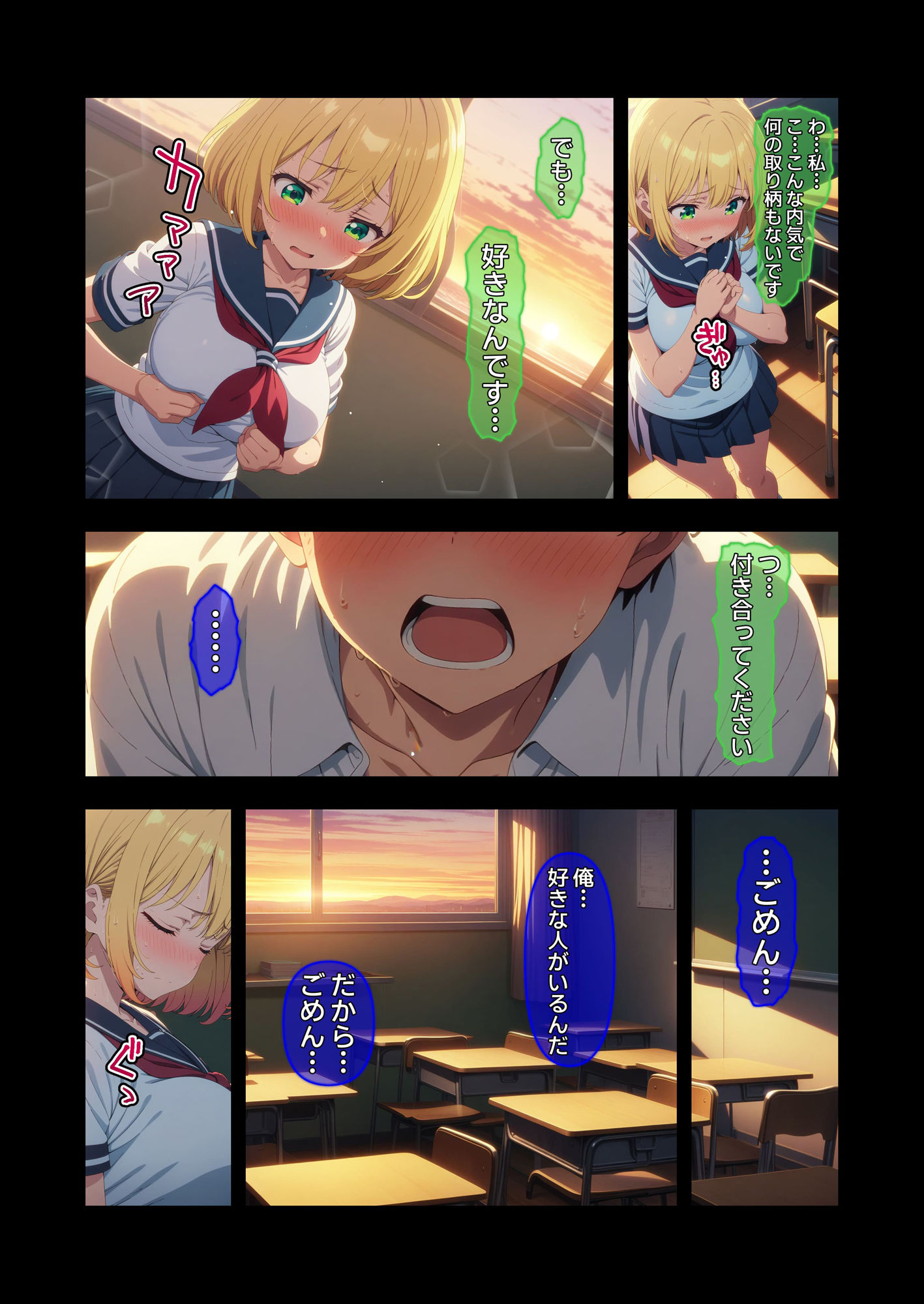 【漫画】びしょ濡レ〇プ02