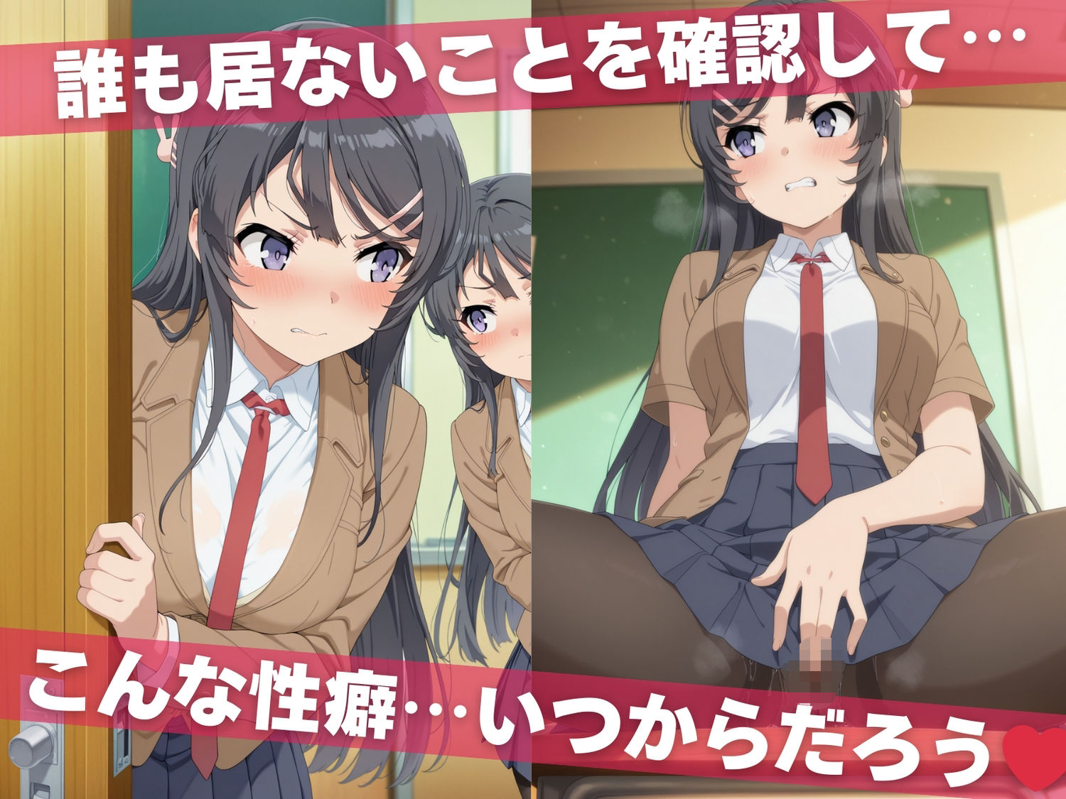 オナニー覗かれ、寝取られて  青春●タ野郎はバニーガール先輩の夢を見ない 〜 学校編 〜