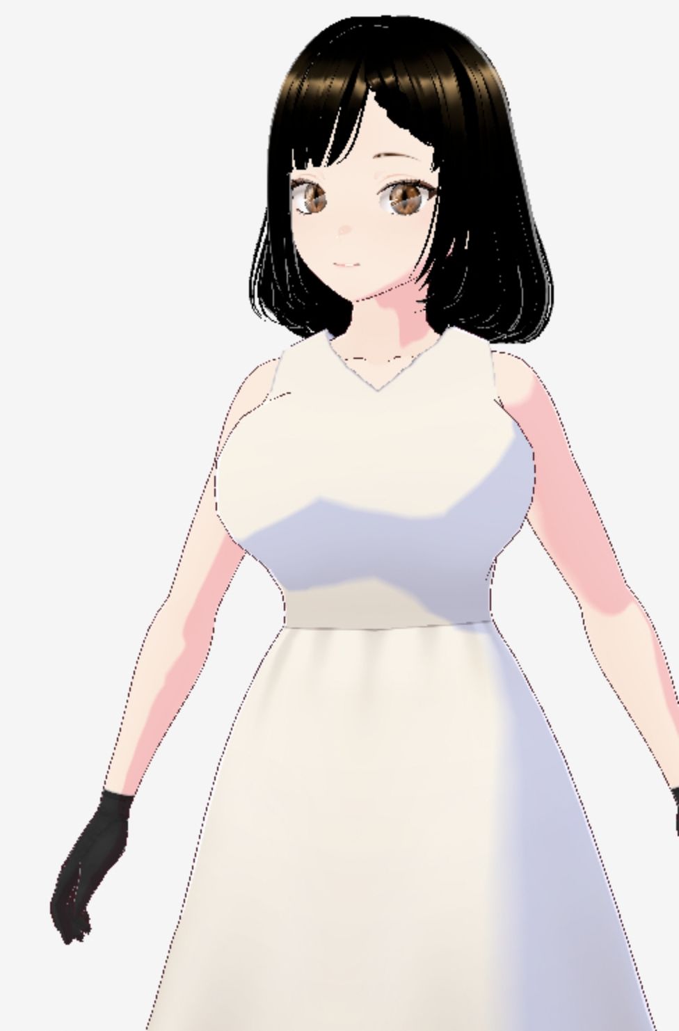 白ワンピースを着たお姉さん（セリフなし  3DCGモデル  イラスト集）