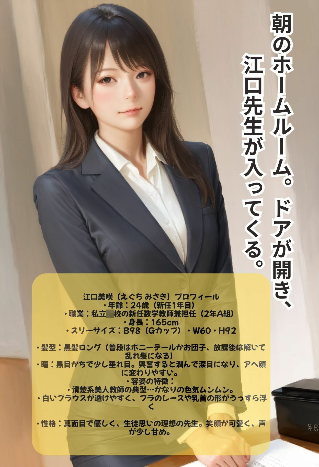 新人美人教師 僕は先生のオナニーを見てしまった そこから始まる先生と僕の学生生活