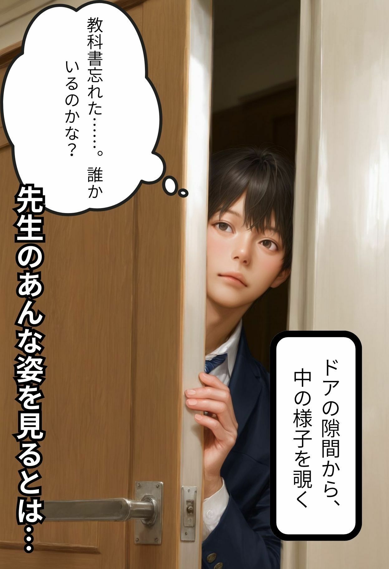 新人美人教師 僕は先生のオナニーを見てしまった そこから始まる先生と僕の学生生活