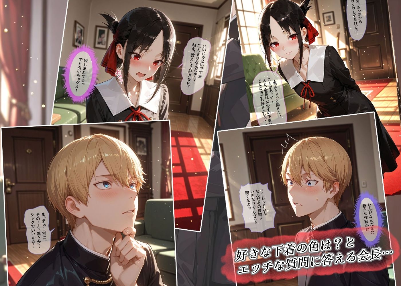 かぐや様は犯らせたい〜会長を巡るエロ三角関係！藤原の盗みセックスとかぐやのお仕置き激イキプレイ〜