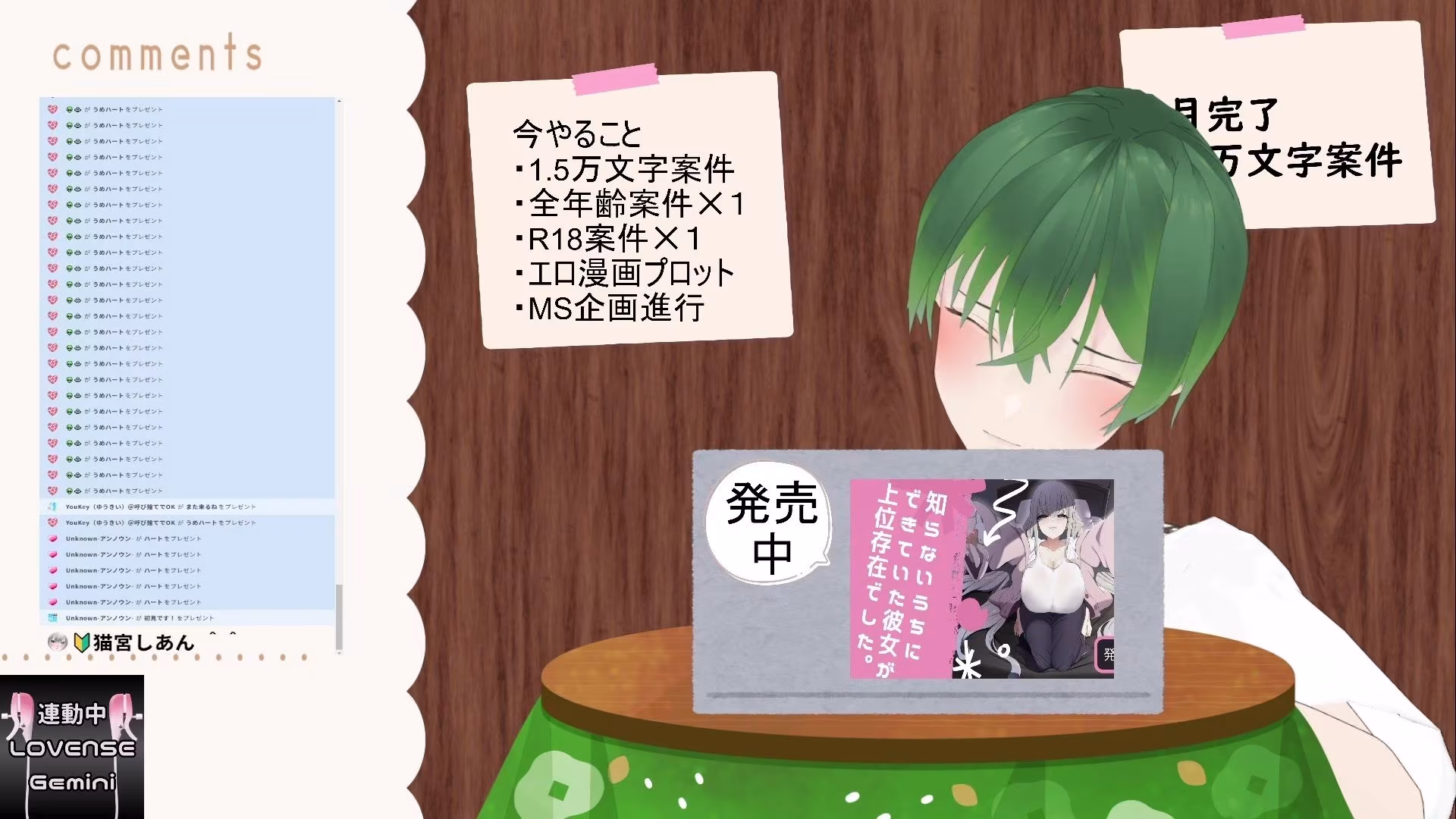 おはようございます（作業配信）（だったはずが開幕から振動）  もんすき