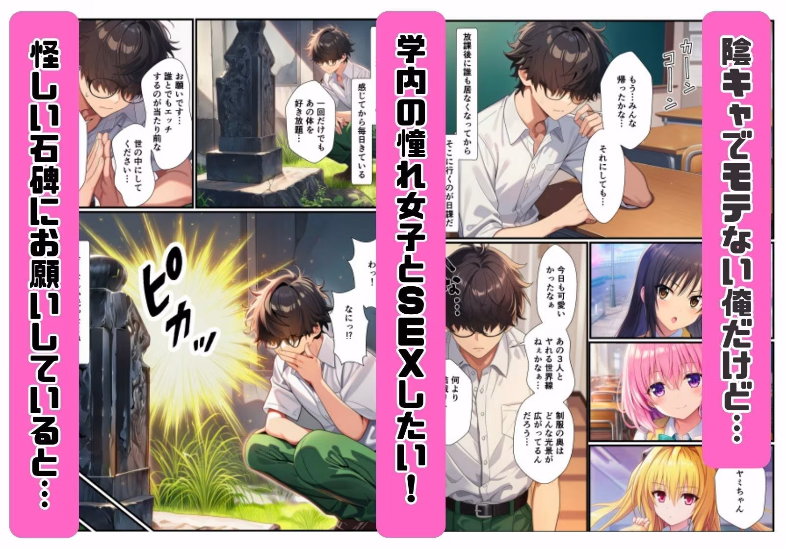 常識改変されたとらぶる学園！巨根陰キャの俺に憧れ女子が快楽堕ちする話