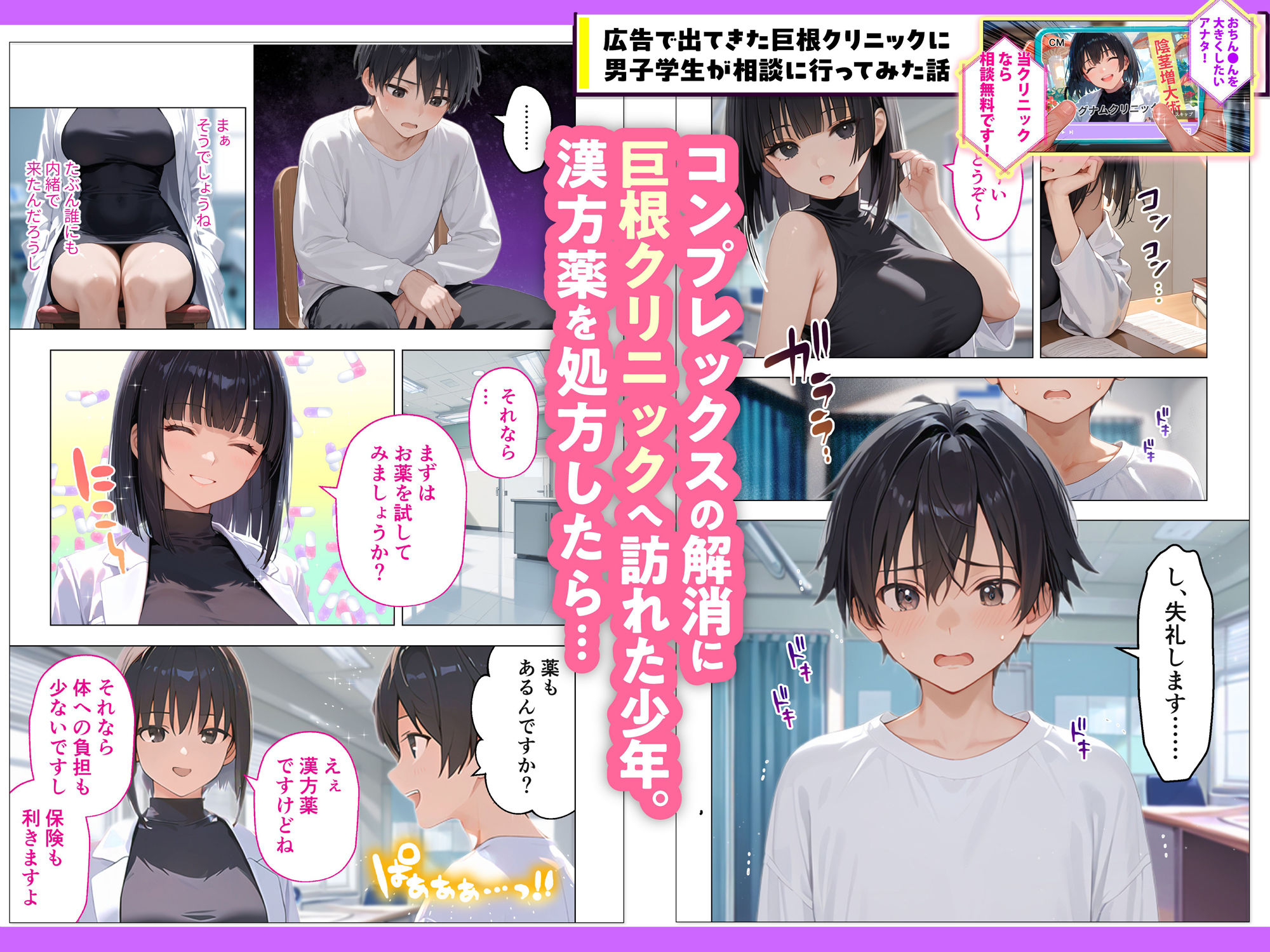 広告で出てきた巨根クリニックに男子学生が相談に行ってみた話