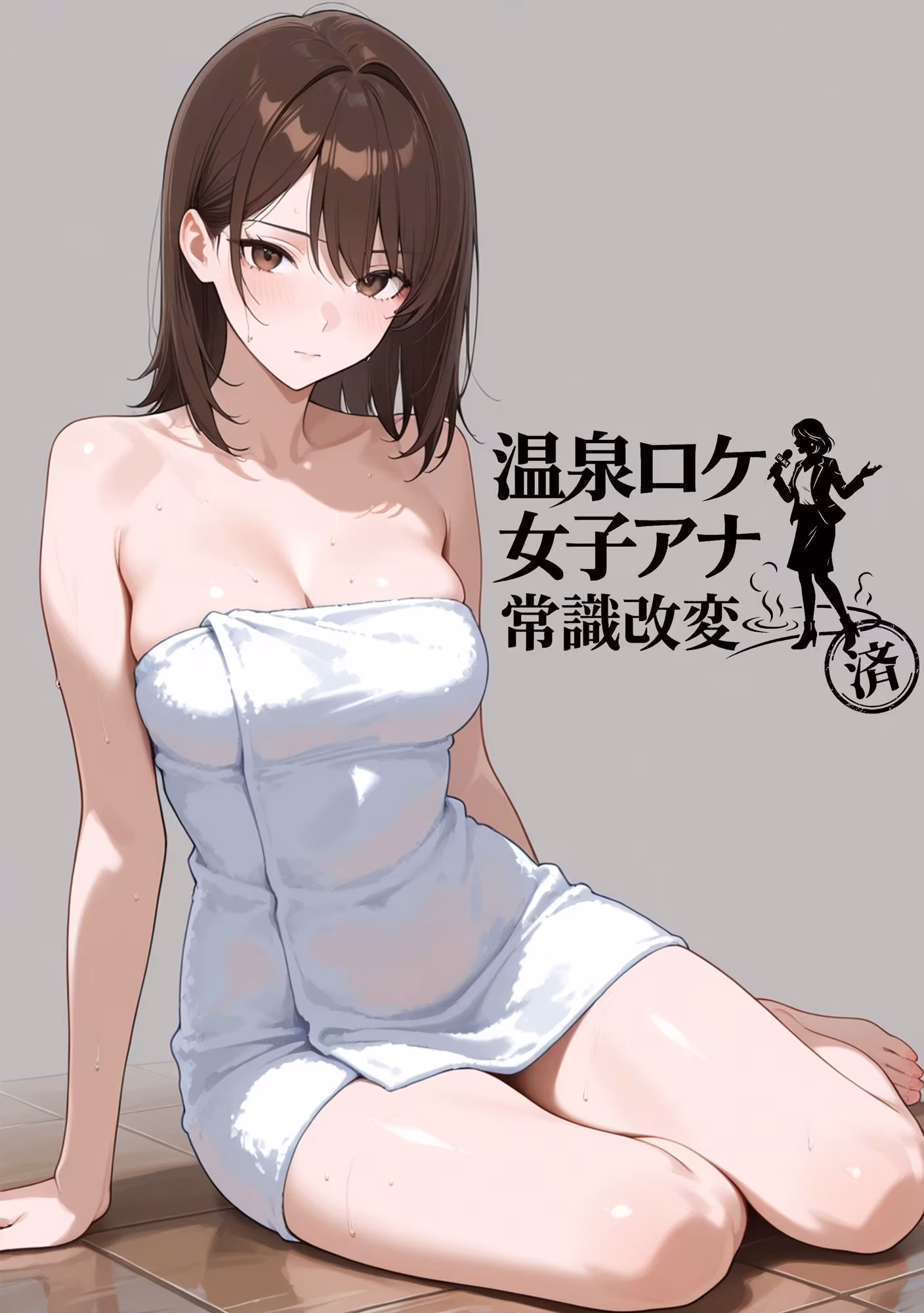 温泉ロケ、女子アナ、常識改変済。〜汗だくセックスマッサージ〜