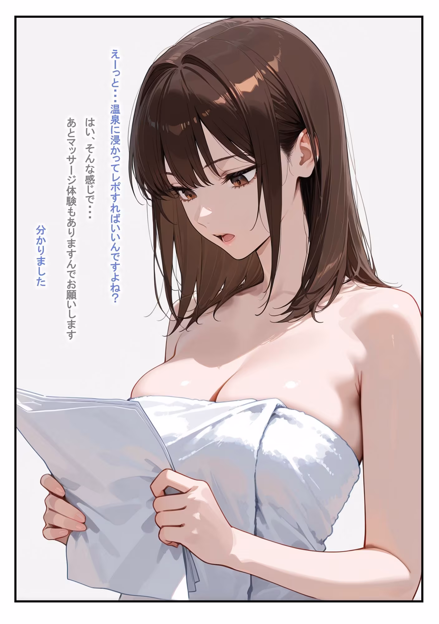 温泉ロケ、女子アナ、常識改変済。〜汗だくセックスマッサージ〜