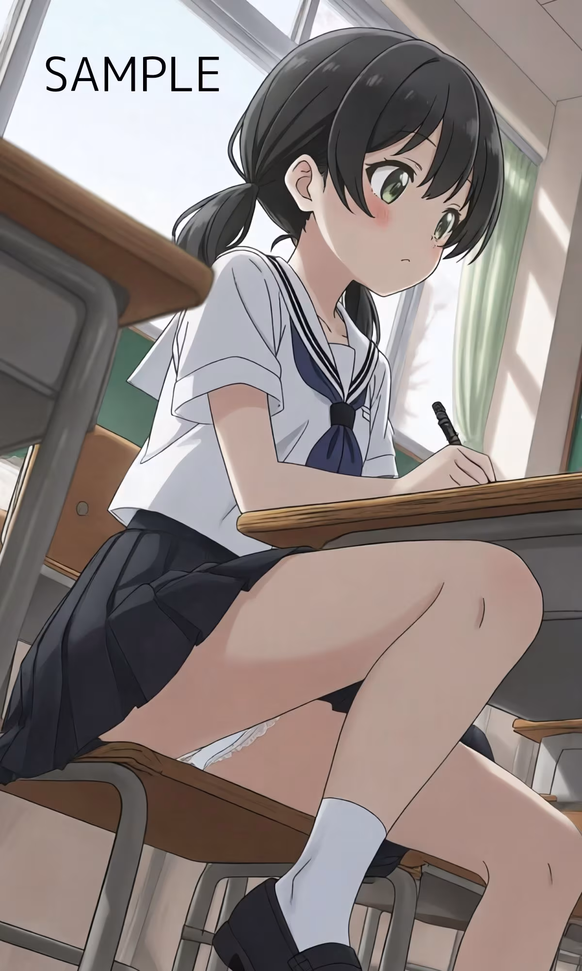 六木明日香の学校内パンチラ盗撮