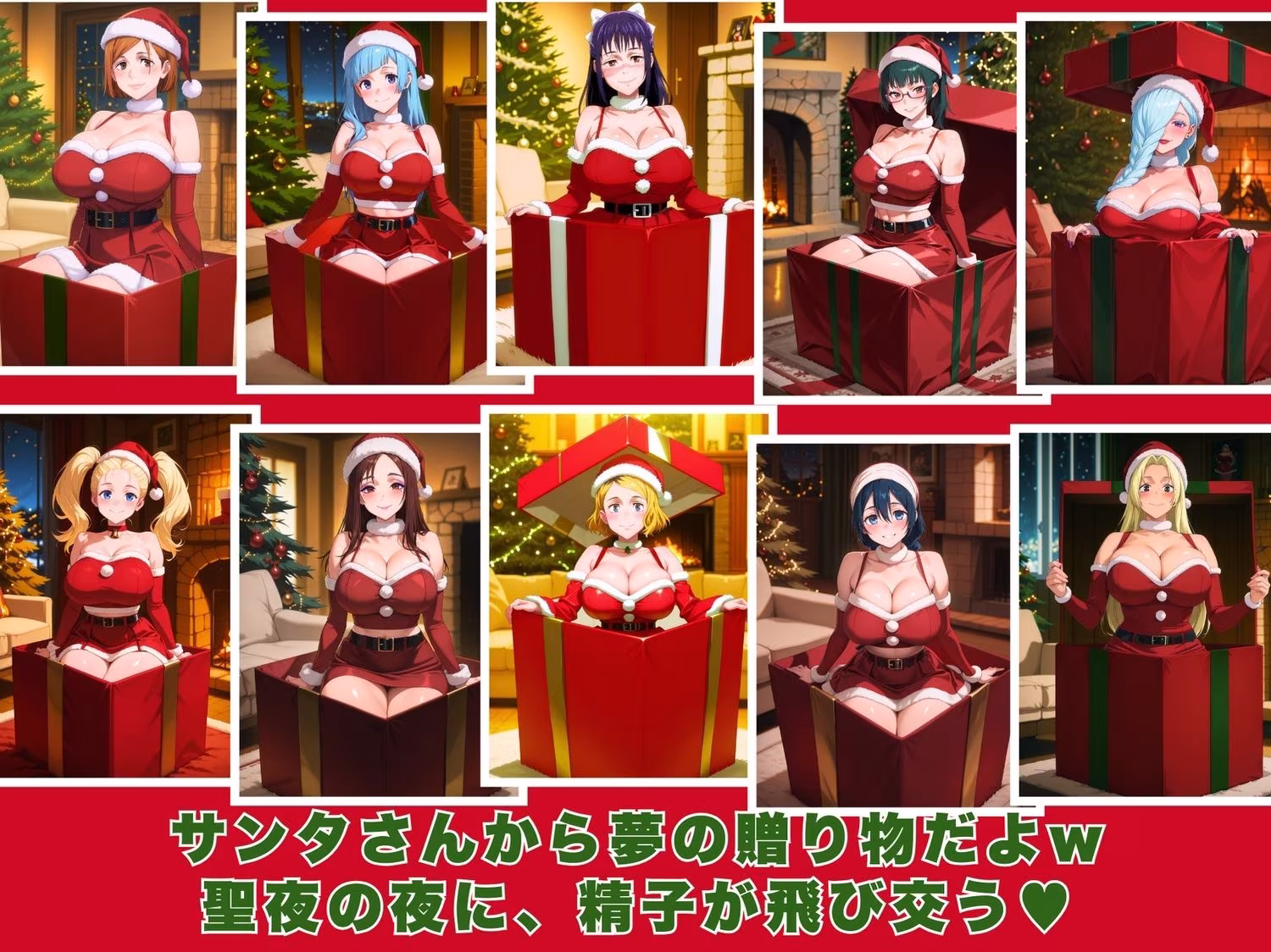 10人のエロサンタ〜呪●廻戦〜