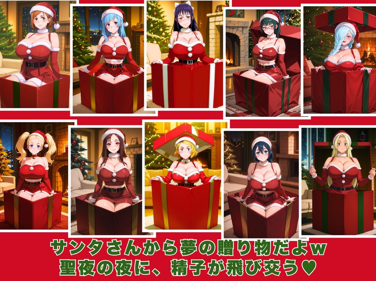 10人のエロサンタ〜呪●廻戦〜