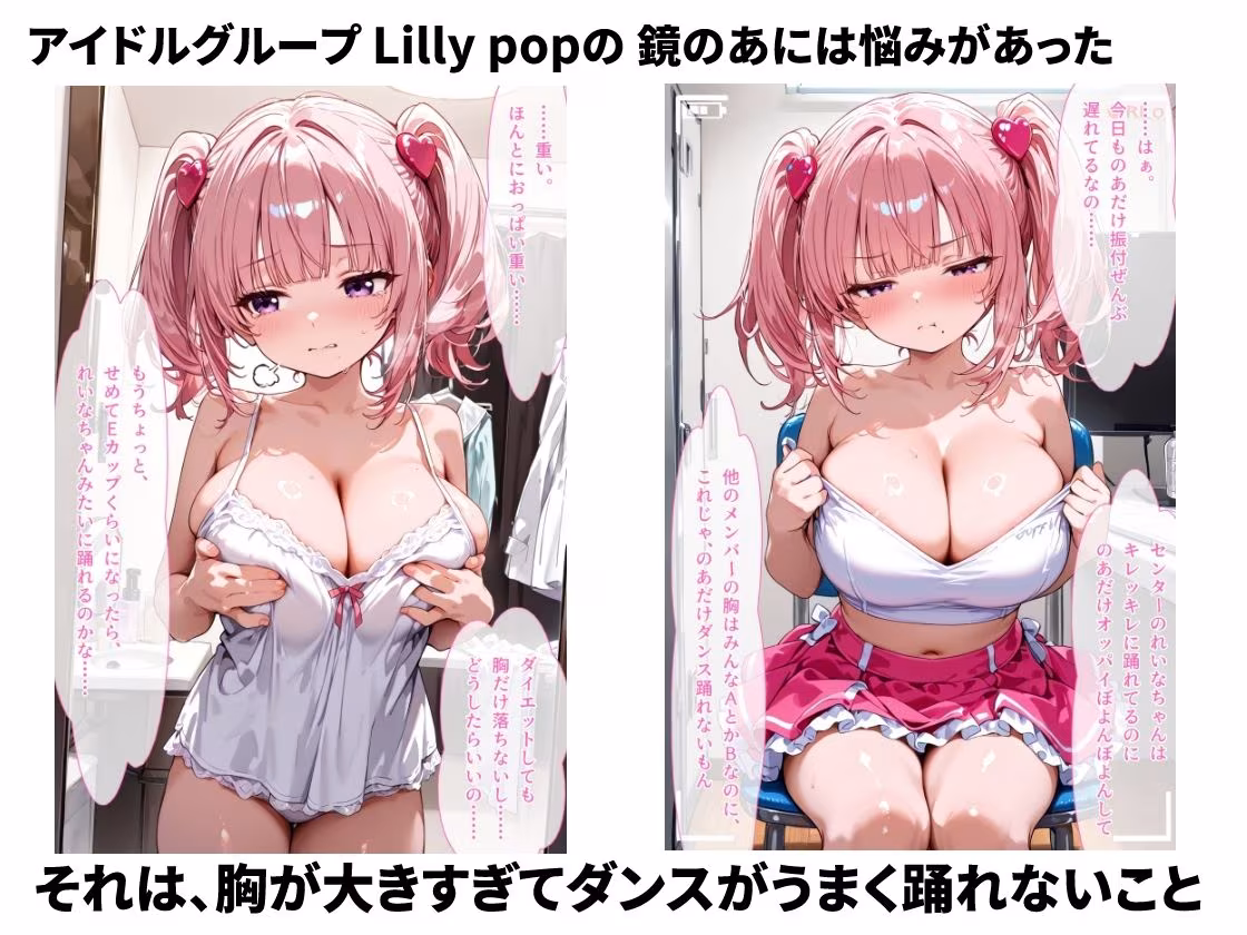【セリフ75P付】爆乳がコンプレックスのアイドルが変態整体師の卑猥な乳もみ治療に堕ちて孕ませ中出しされる話