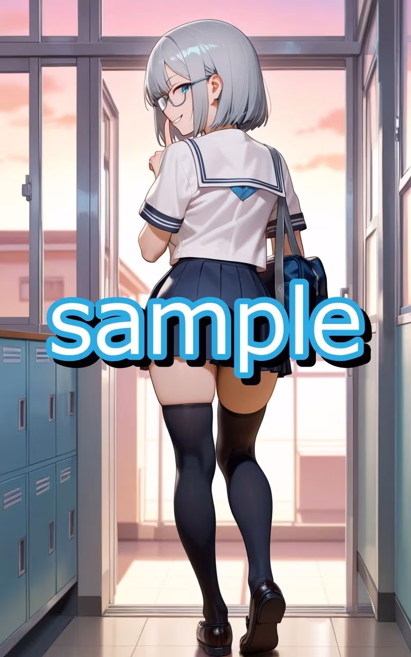 眼鏡っ娘サキュバスが学生時代モテなかった非モテ君のために学生服デートと対価にこってり搾精するイラスト集