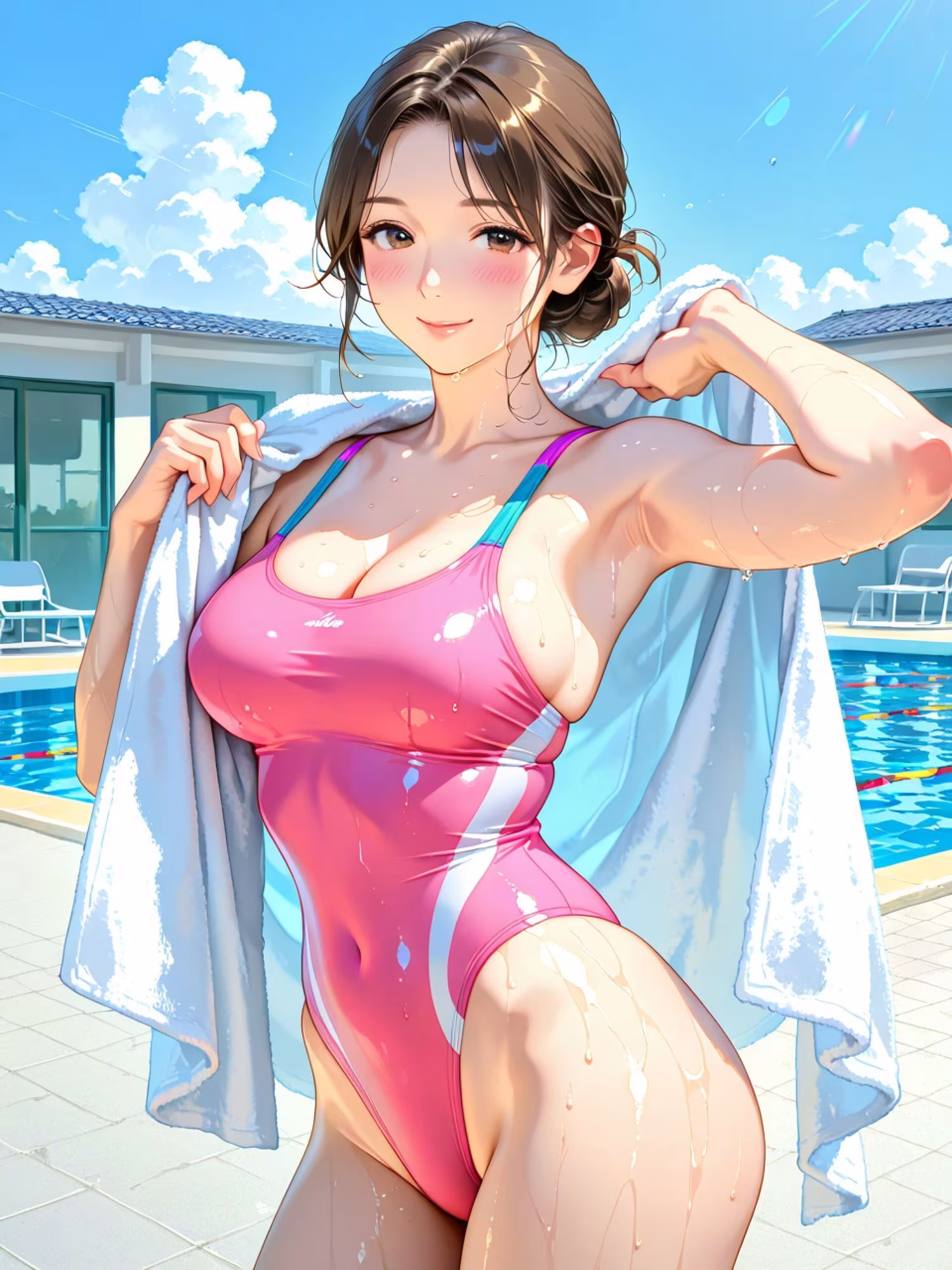 競泳水着の人妻3