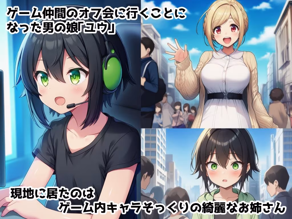 男の娘性奴●調教オフ会〜男の娘がゲームで知り合ったお姉さんに快楽調教されて肉バイブ性奴●にジョブチェンジさせられちゃう話