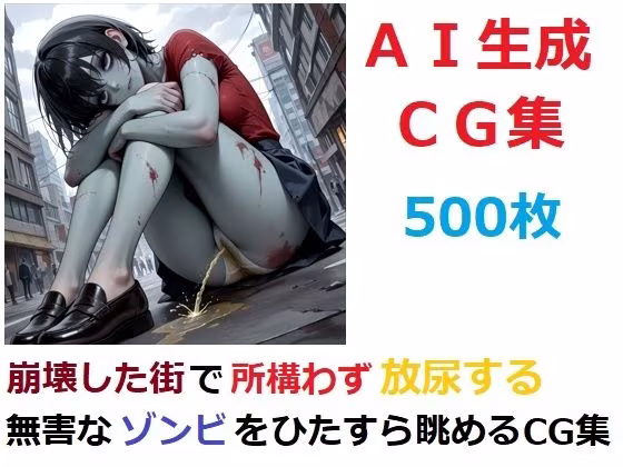 崩壊した街で所構わず放尿する無害なゾンビをひたすら眺めるCG集