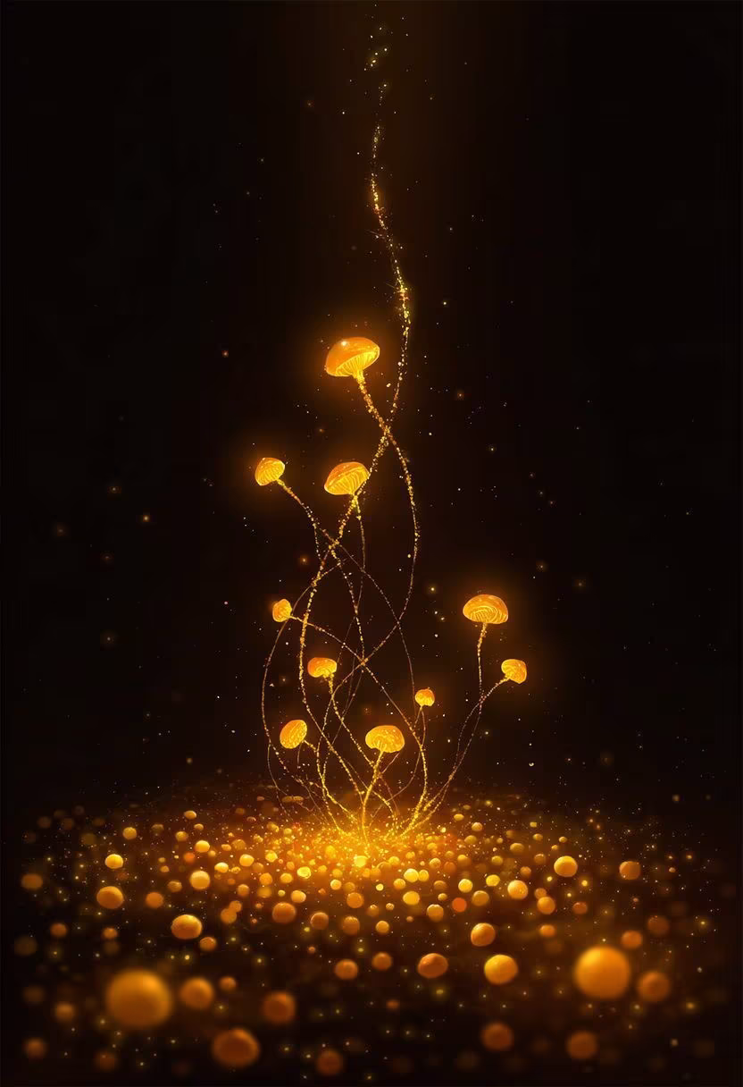 【メガ盛り500枚】【著作権フリー・商用可】黄金のキノコ Vol.1 ─ 眠れぬ夜の見るだけでOK   ヒーリング癒し絵集