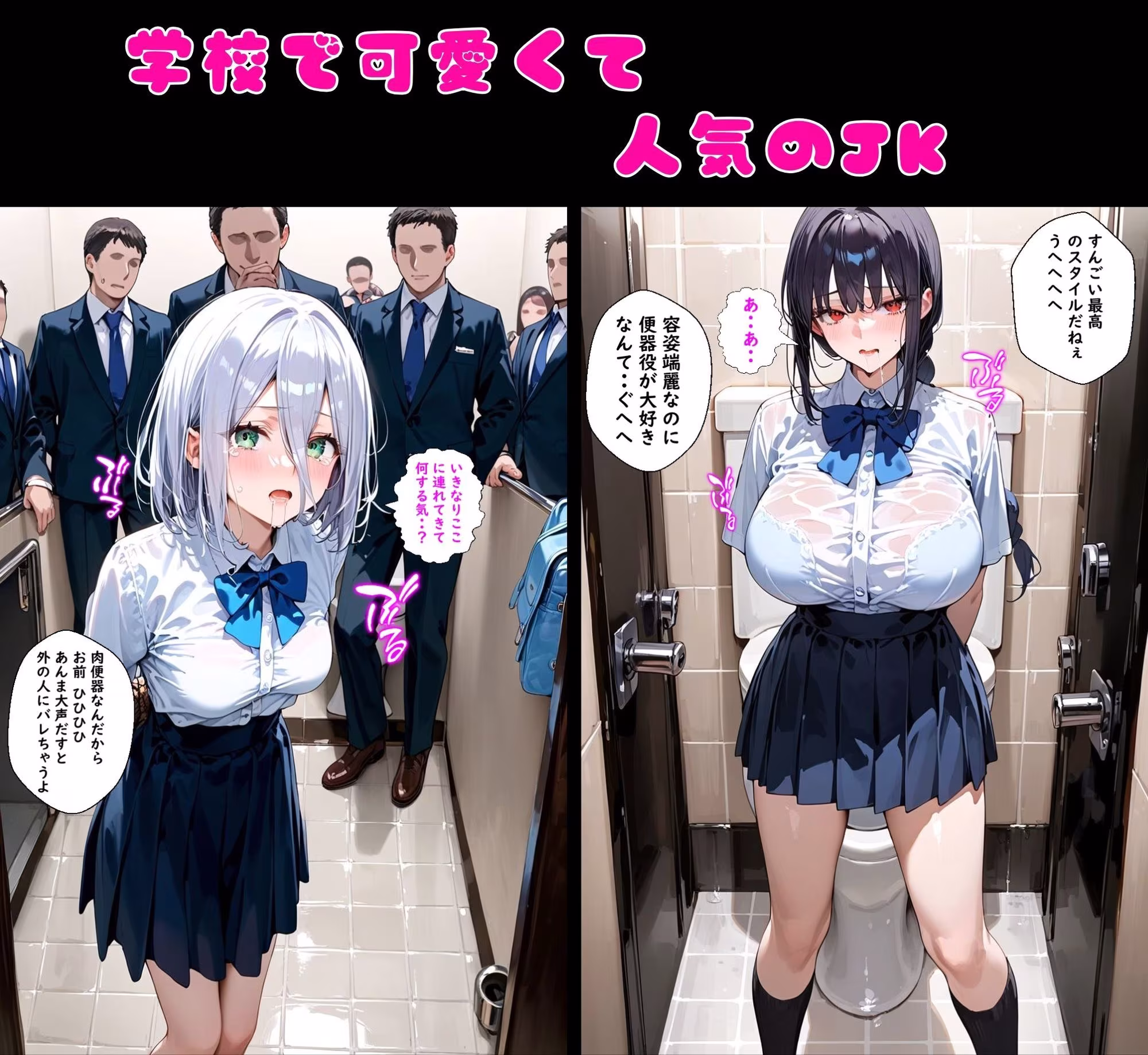 2人の狙われたJK 性奴●化計画 【肉便器編】（真白・黒羽）