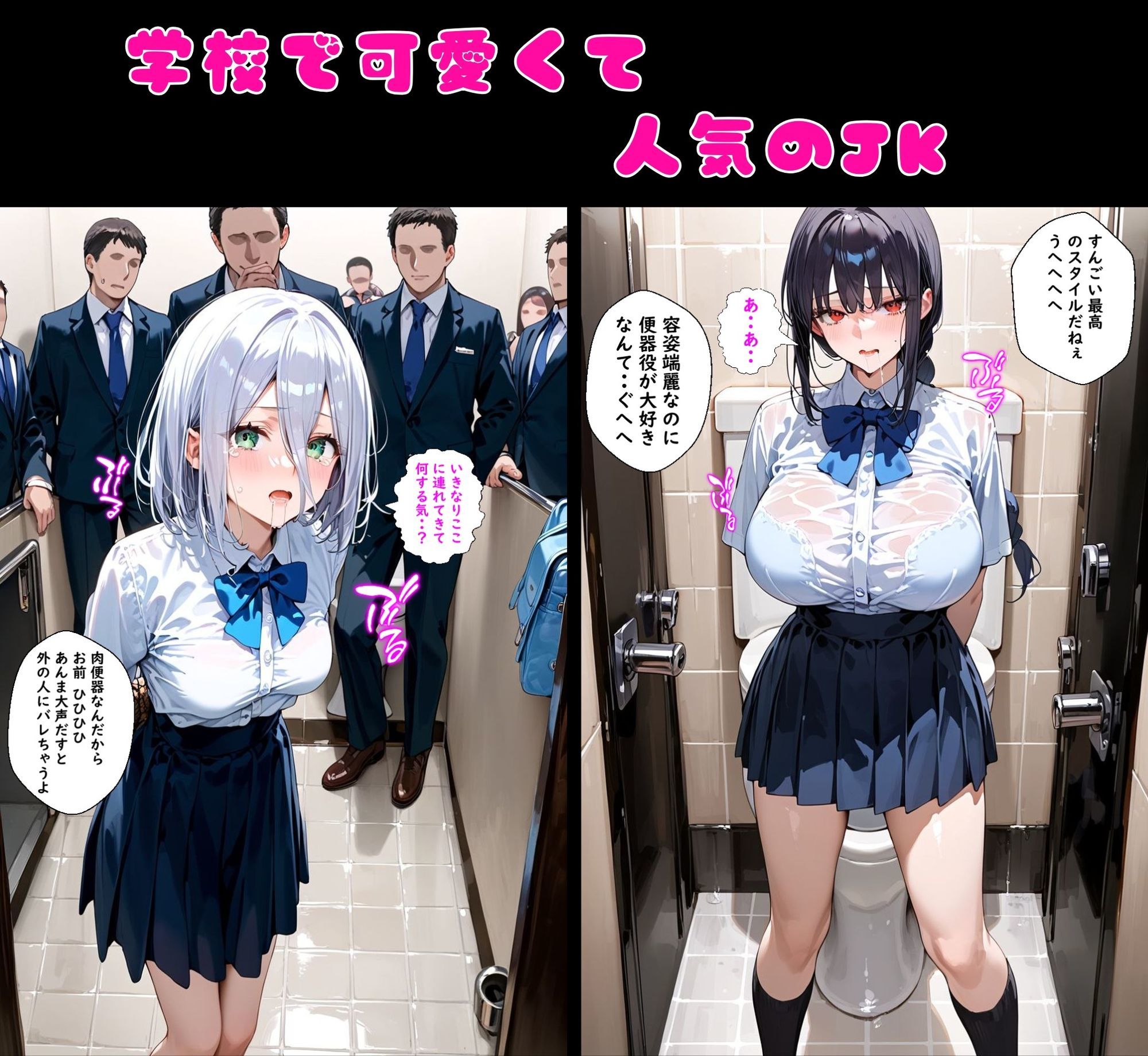 2人の狙われたJK 性奴●化計画 【肉便器編】（真白・黒羽）