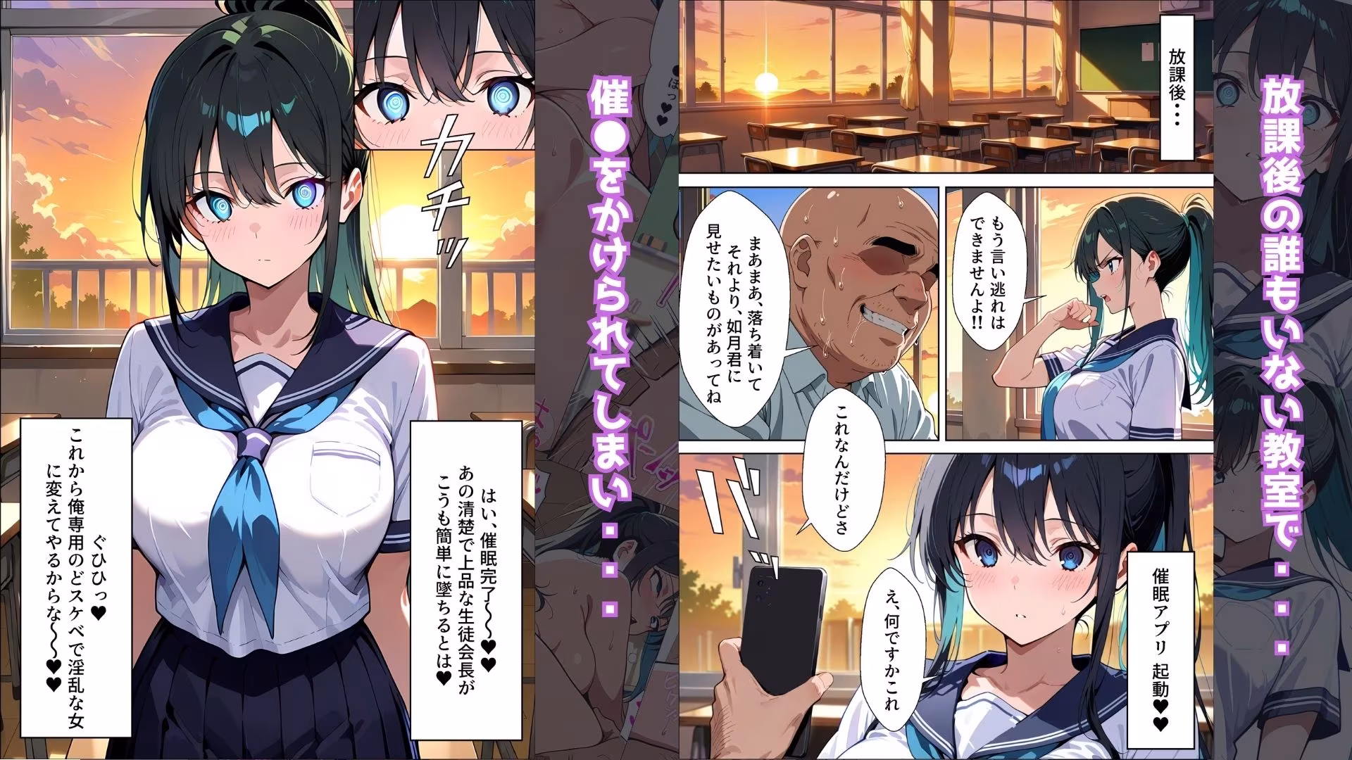 【催●アプリ】〜清楚な生徒会長が大嫌いな豚教師に常識改変されておち●ぽ大好きにさせられる話〜