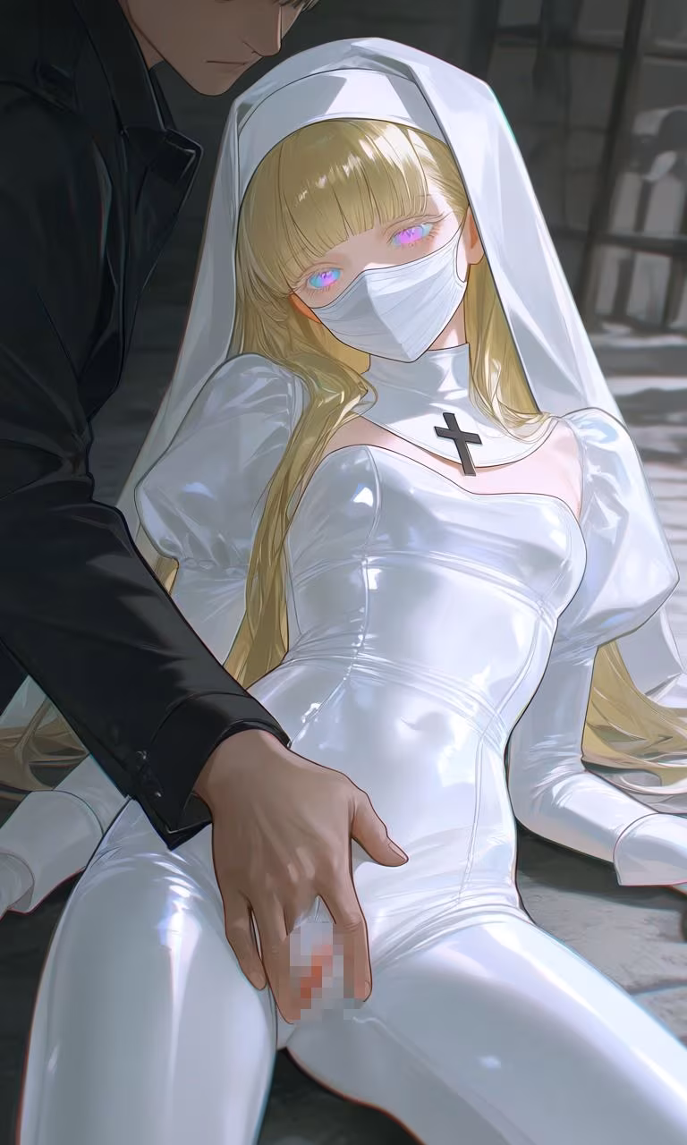 シスター風  ラバースーツ  拘束エロ画像集