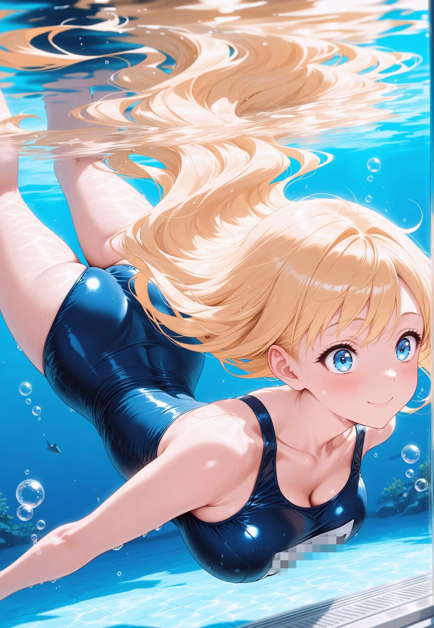 男子水泳部に入部しちゃったスク水女子校生は男子たちの性処理係